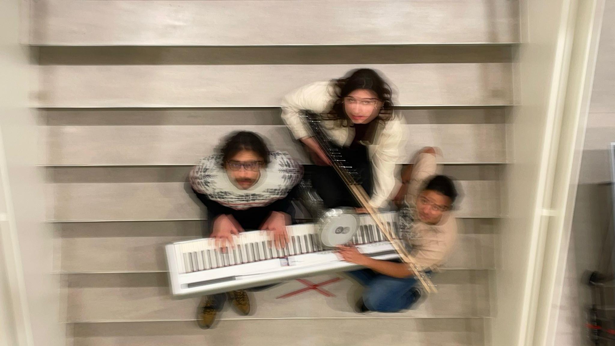 Eastern Periphery trio with their instruments