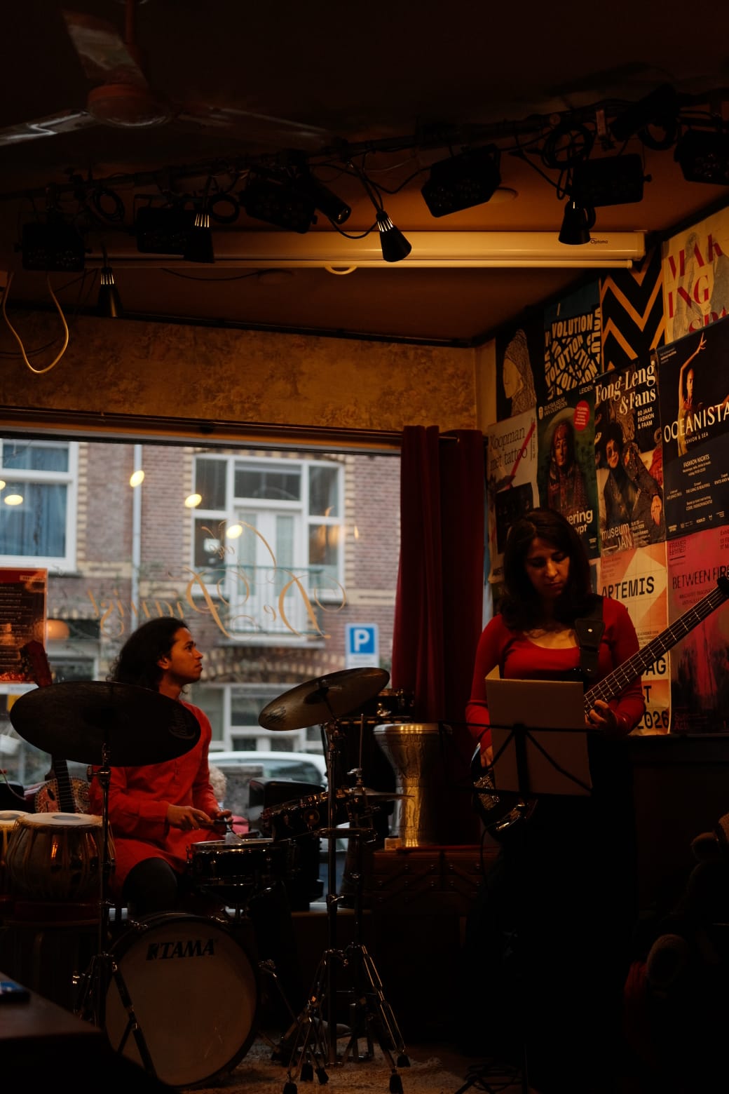 Dhruv and Nina performing together on stage