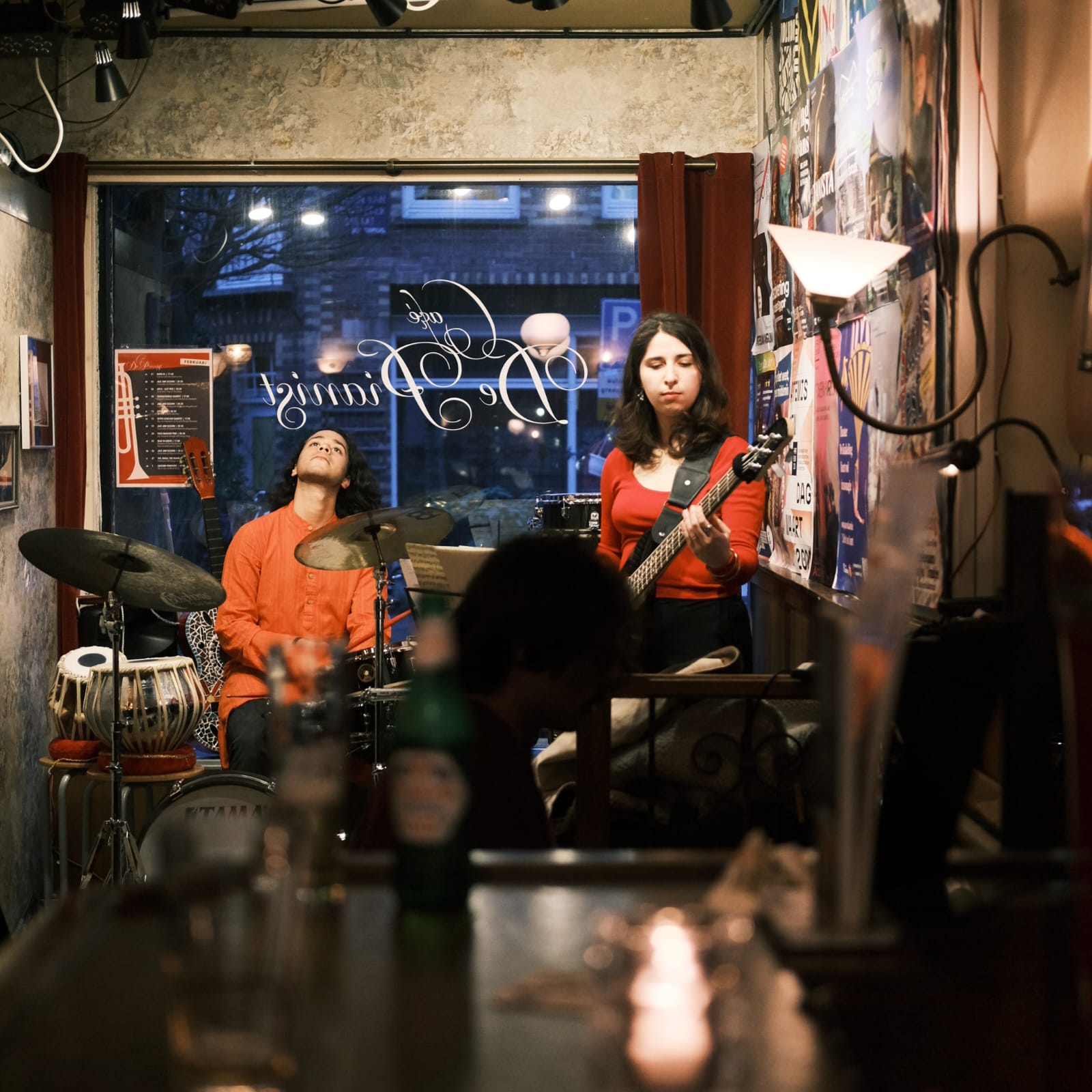 The trio performing at De Pianist